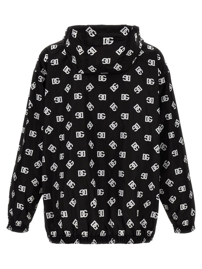 Logo print hooded jacket Casual jackets, parka