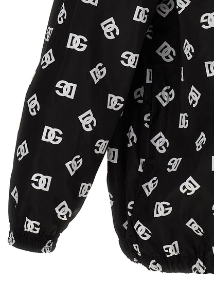 Logo print hooded jacket Casual jackets, parka