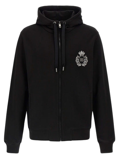 Heraldic patch hoodie Sweatshirt