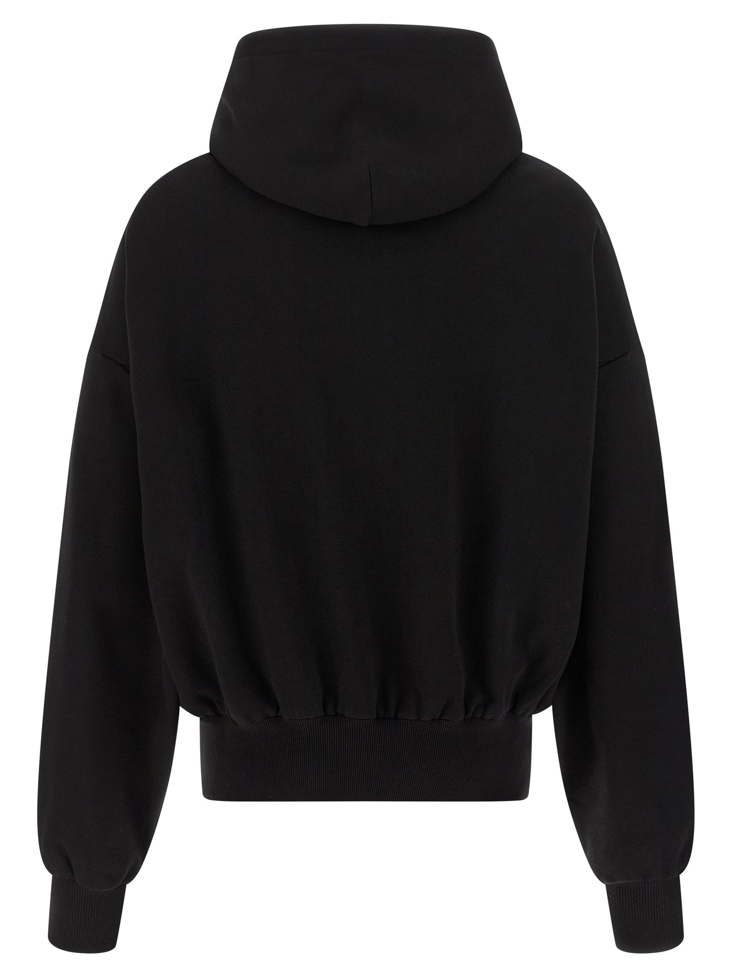 Flocked print hoodie Sweatshirt