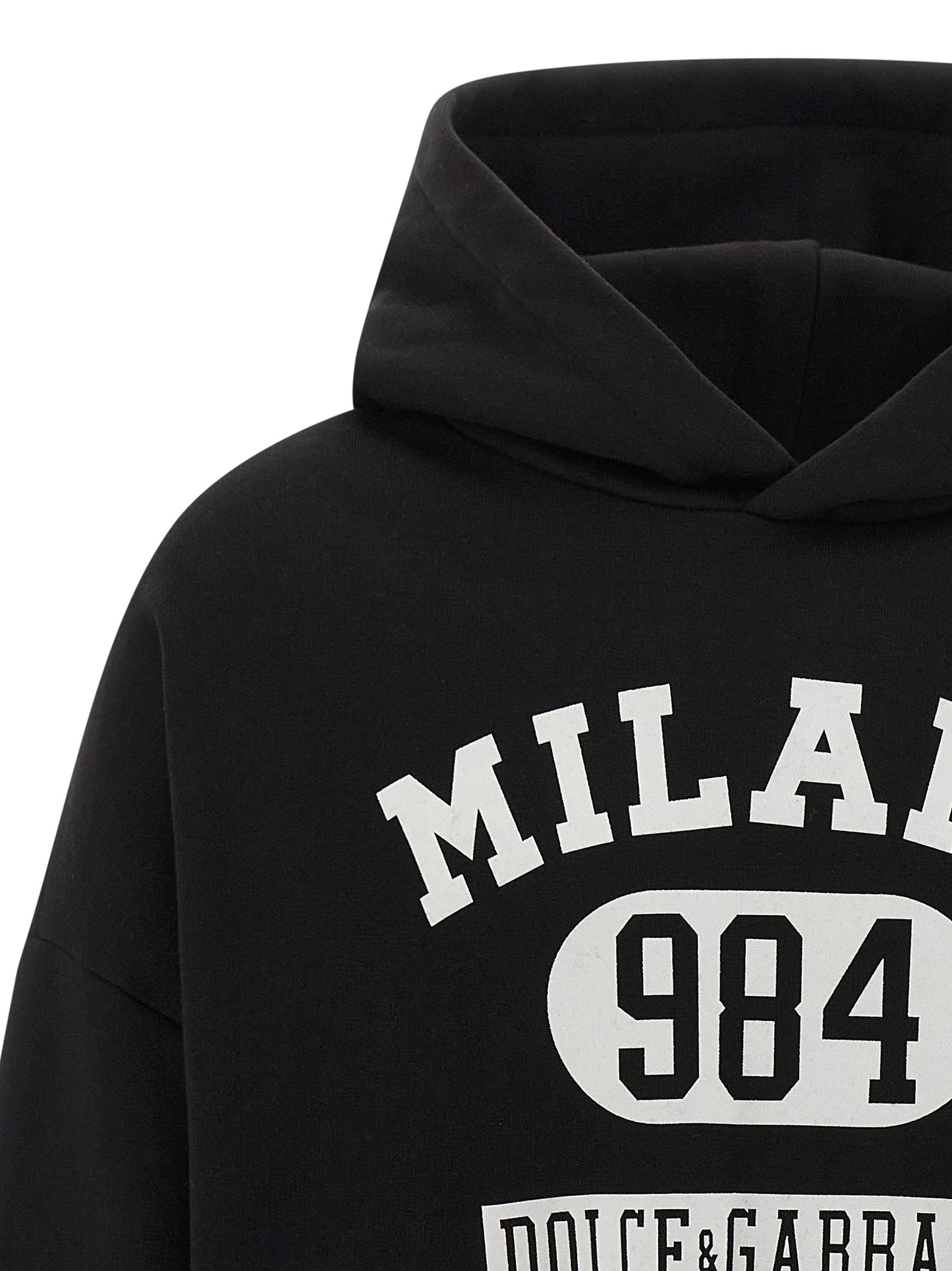 Flocked print hoodie Sweatshirt