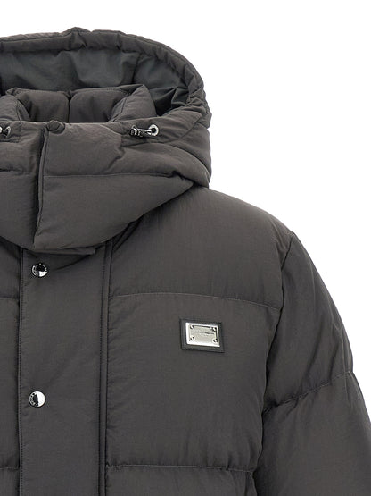 Logo patch down jacket Down jacket, Parka, Casual jackets