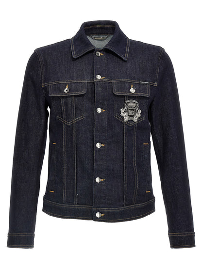 Logo denim jacket Casual jackets, parka
