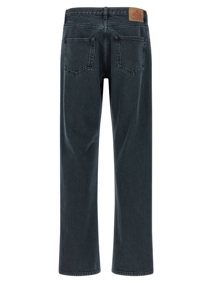 'over-dyed' cotton jeans Jeans
