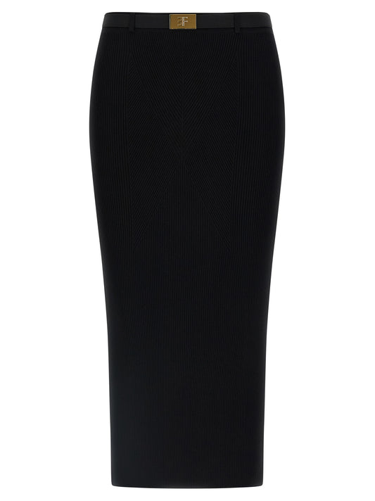 Ribbed knit skirt Skirts