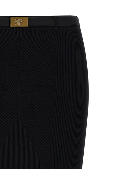 Ribbed knit skirt Skirts