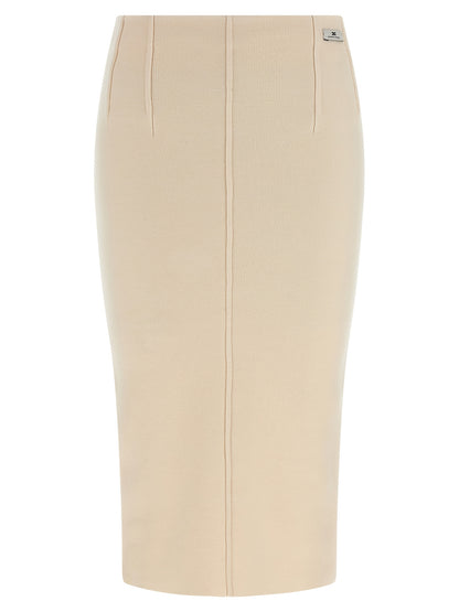 Fabric stitch wool skirt Skirts