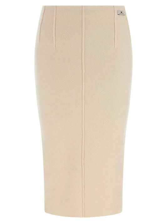 Fabric stitch wool skirt Skirts