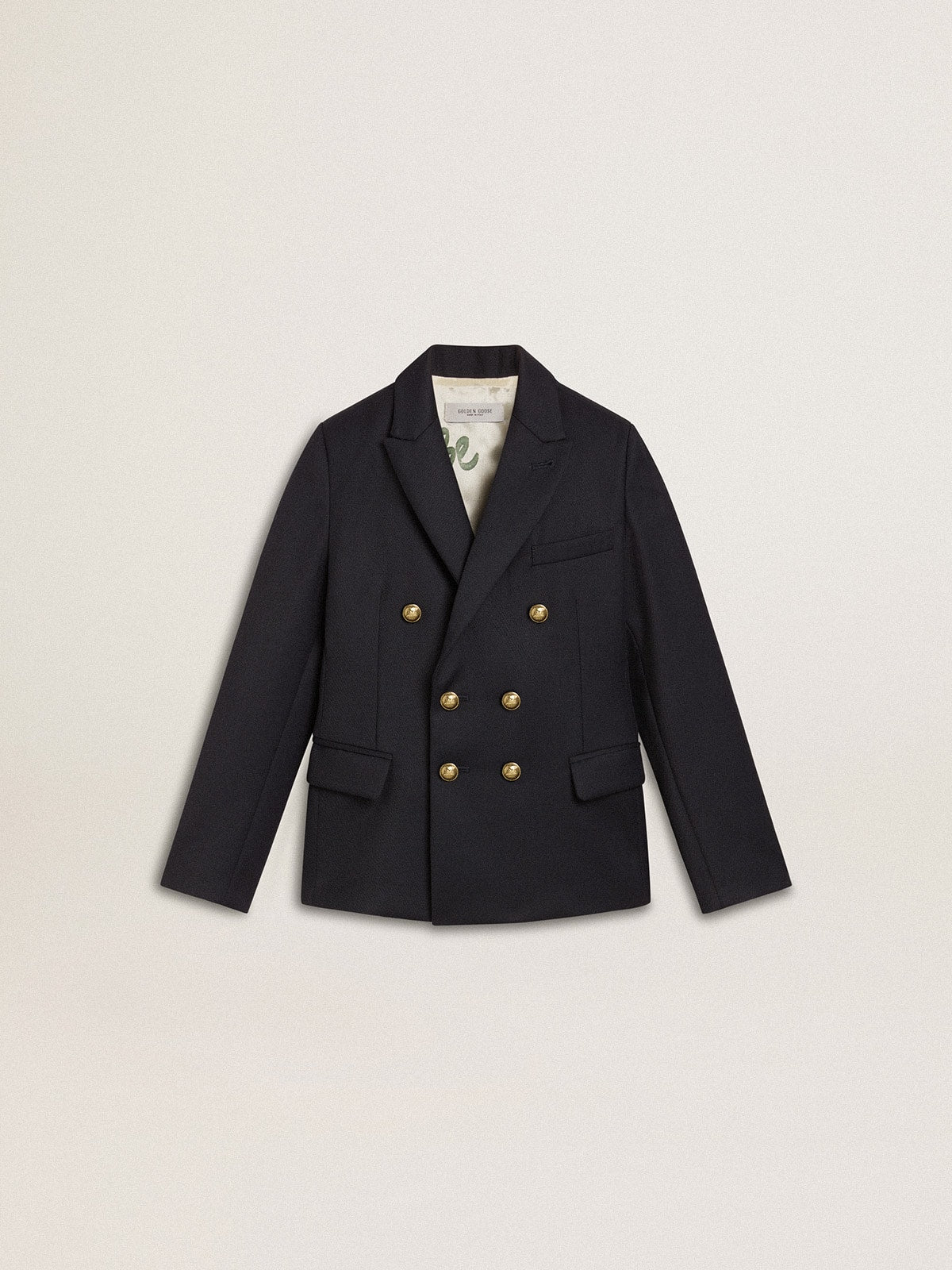 Golden Goose Kids Golden/ boy's double brea