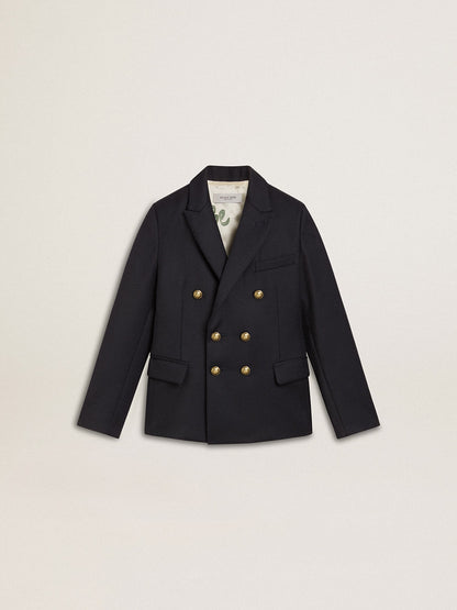Golden Goose Kids Golden/ boy's double brea