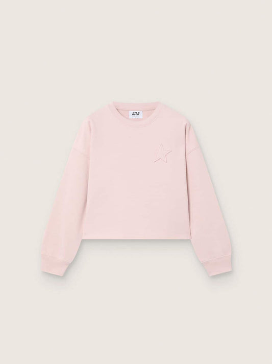 Golden Goose Deluxe Brand Star girl's crewneck crop