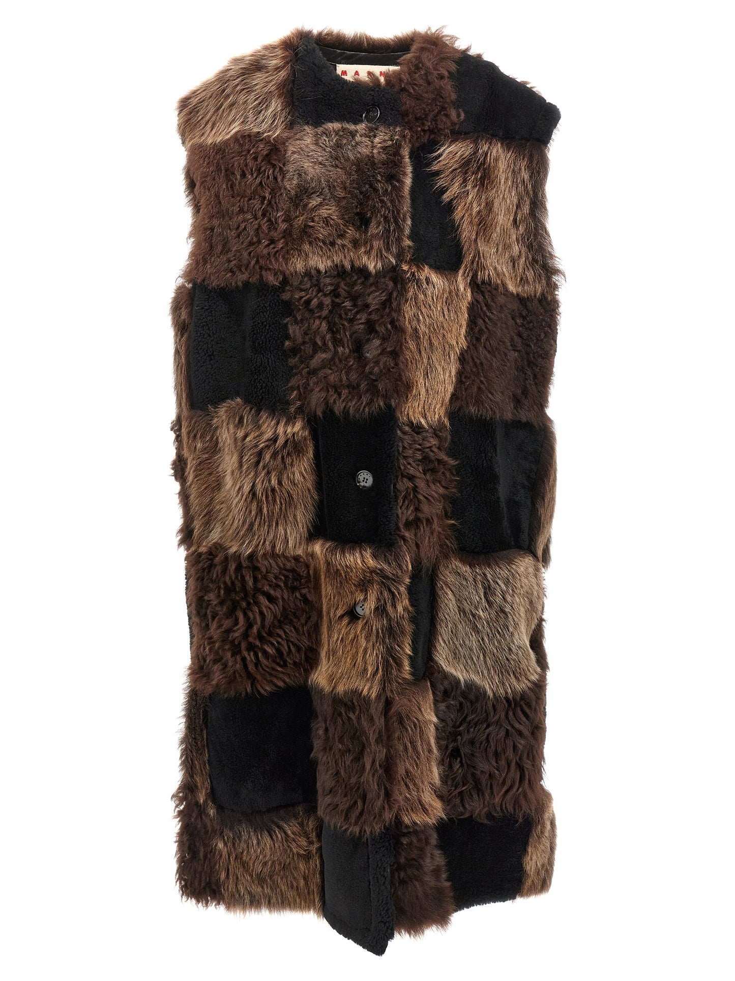 Long shearling vest Gilet