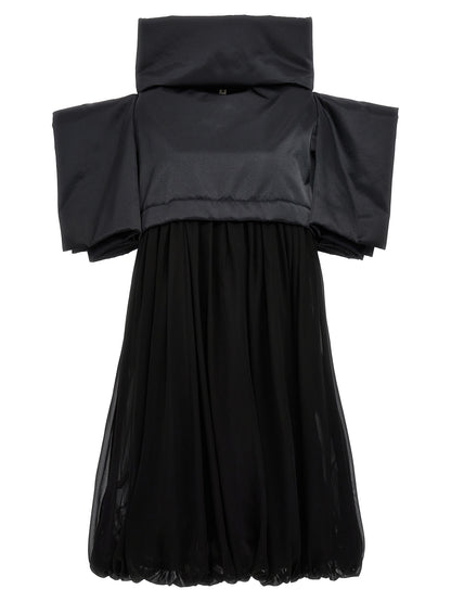 Two-material dress Dresses