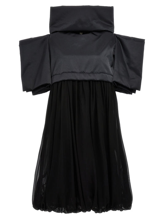 Two-material dress Dresses