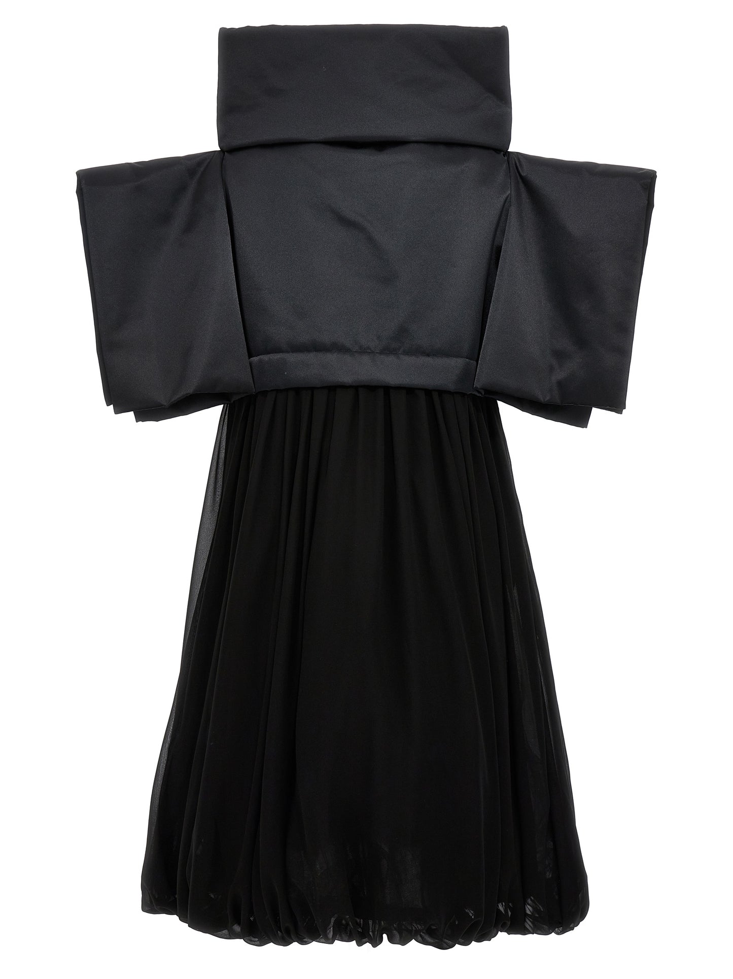Two-material dress Dresses