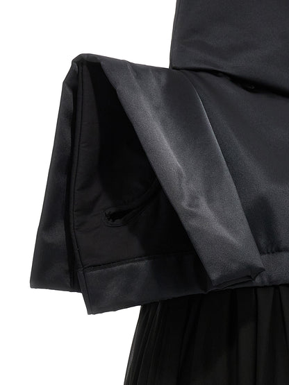 Two-material dress Dresses