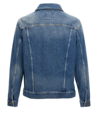 Logo patch denim jacket Casual jackets, parka