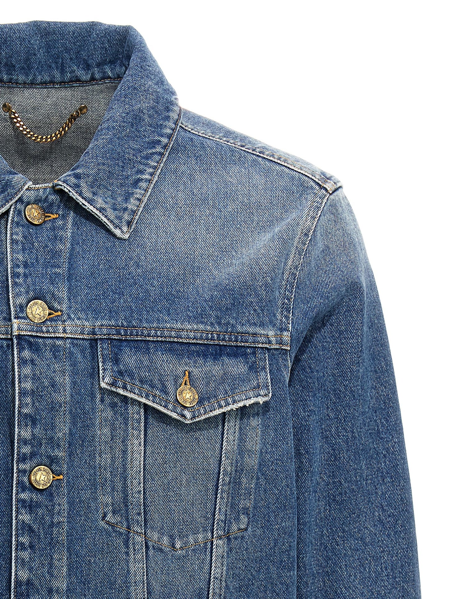 Logo patch denim jacket Casual jackets, parka