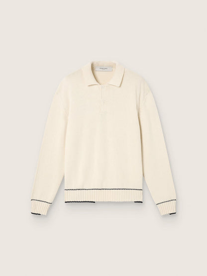 Golden Goose Deluxe Brand Journey m's knit  polo rindley cotton blend with p