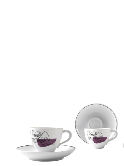 'Service Prunier’ coffee set for two Tea and coffee