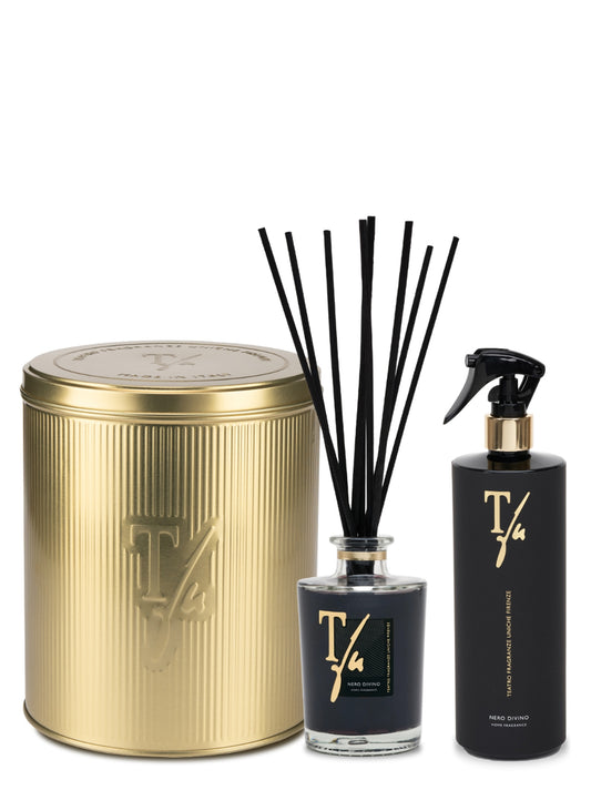 Gift box 'Gold Tin Box Nero Divino' 500ml Room diffusers