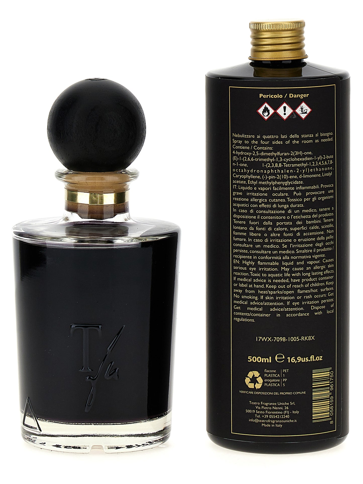 Gift box 'Gold Tin Box Nero Divino' 500ml Room diffusers