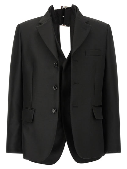 Double layer effect blazer Blazer, suits