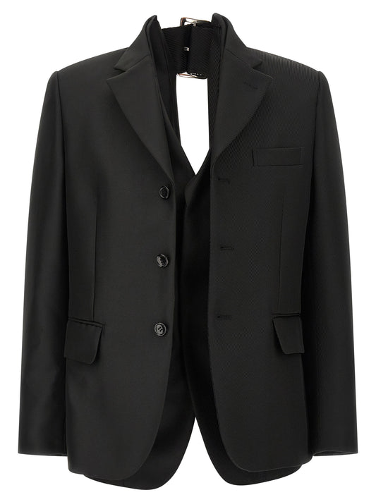 Double layer effect blazer Blazer, suits
