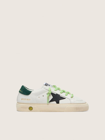 Golden Goose Deluxe Brand May nappa upper toe and tongue leather star suede