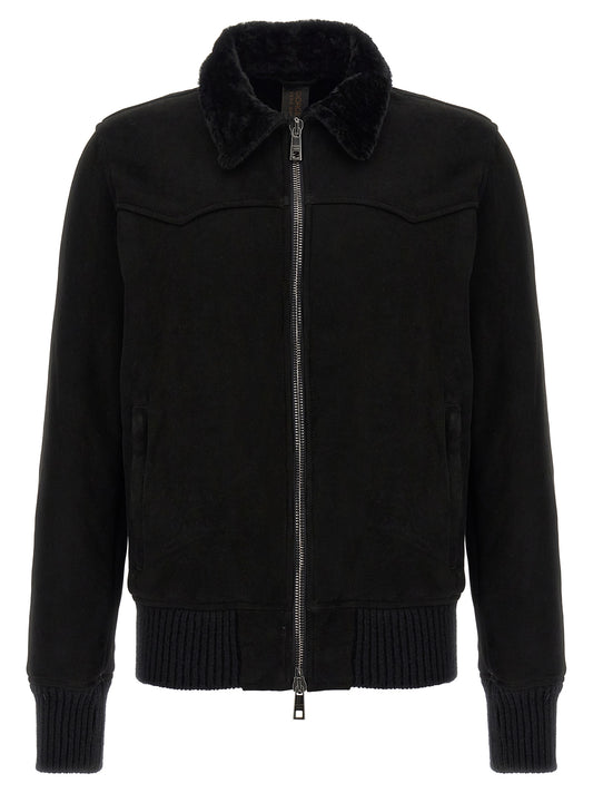 Sheepskin bomber jacket Down jacket, Parka, Casual jackets