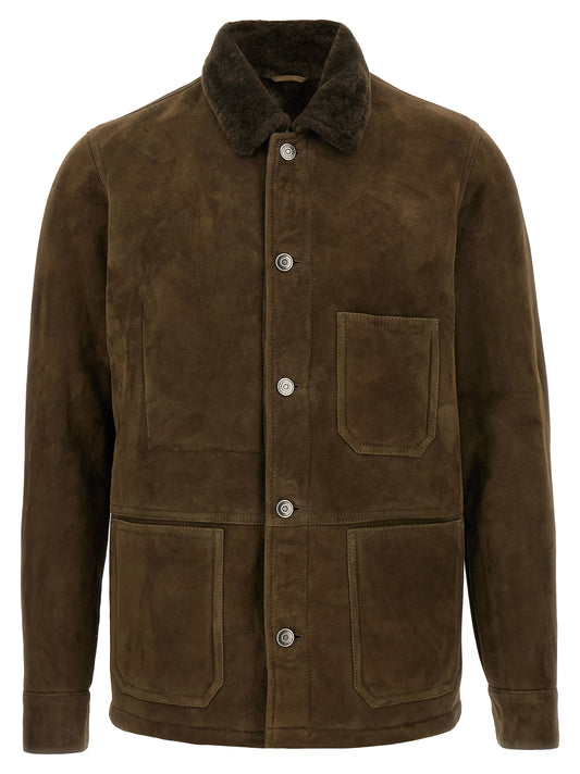Suede sheepskin Down jacket, Parka, Casual jackets