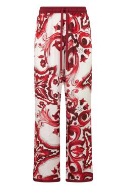 Dolce & Gabbana Printed silk trousers