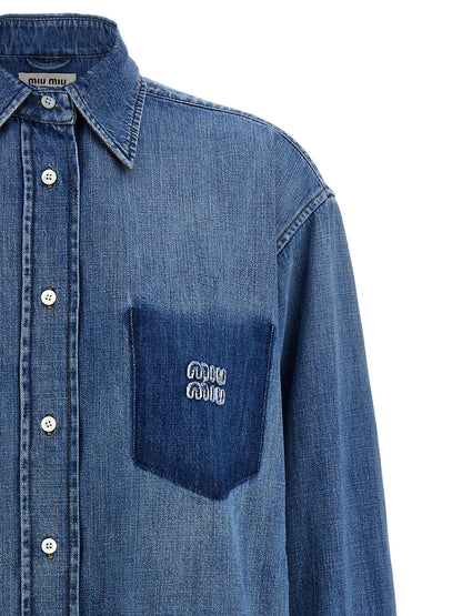 Trompe l'oeil pocket shirt Shirt, blouse