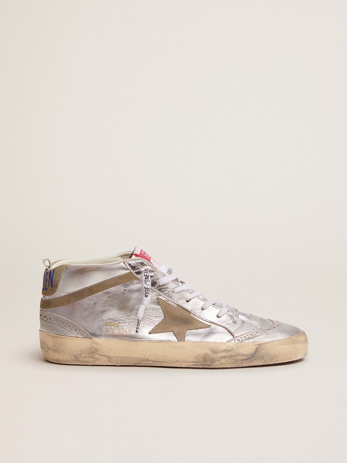 Golden Goose Deluxe Brand Mid star laminated upper and spur suede star and w