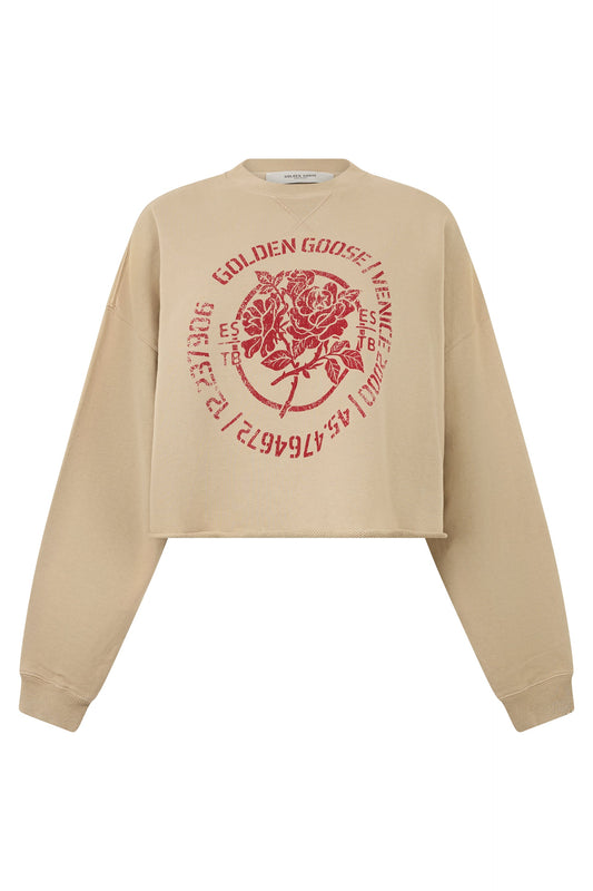 Golden Goose Cropped sweatshirt in cotton