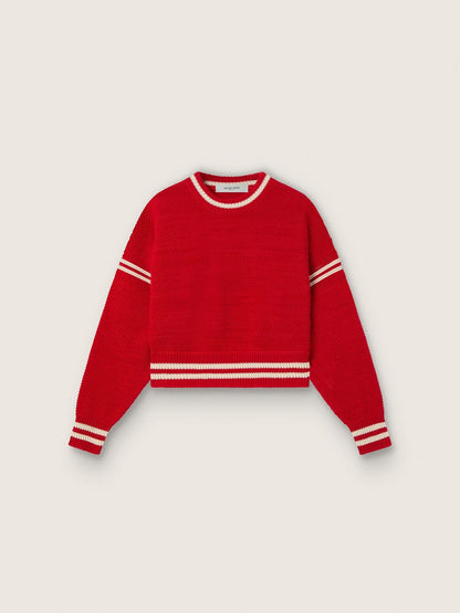 Golden Goose Deluxe Brand Journey w's boxy crewneck rachel cotton waffle