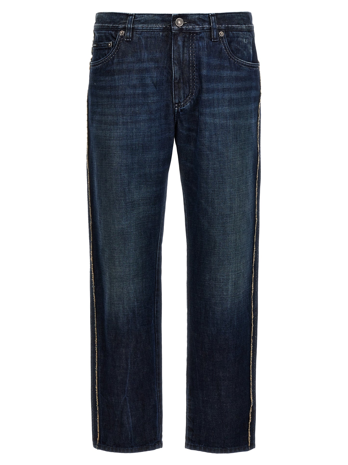 Fringed stitching jeans Jeans