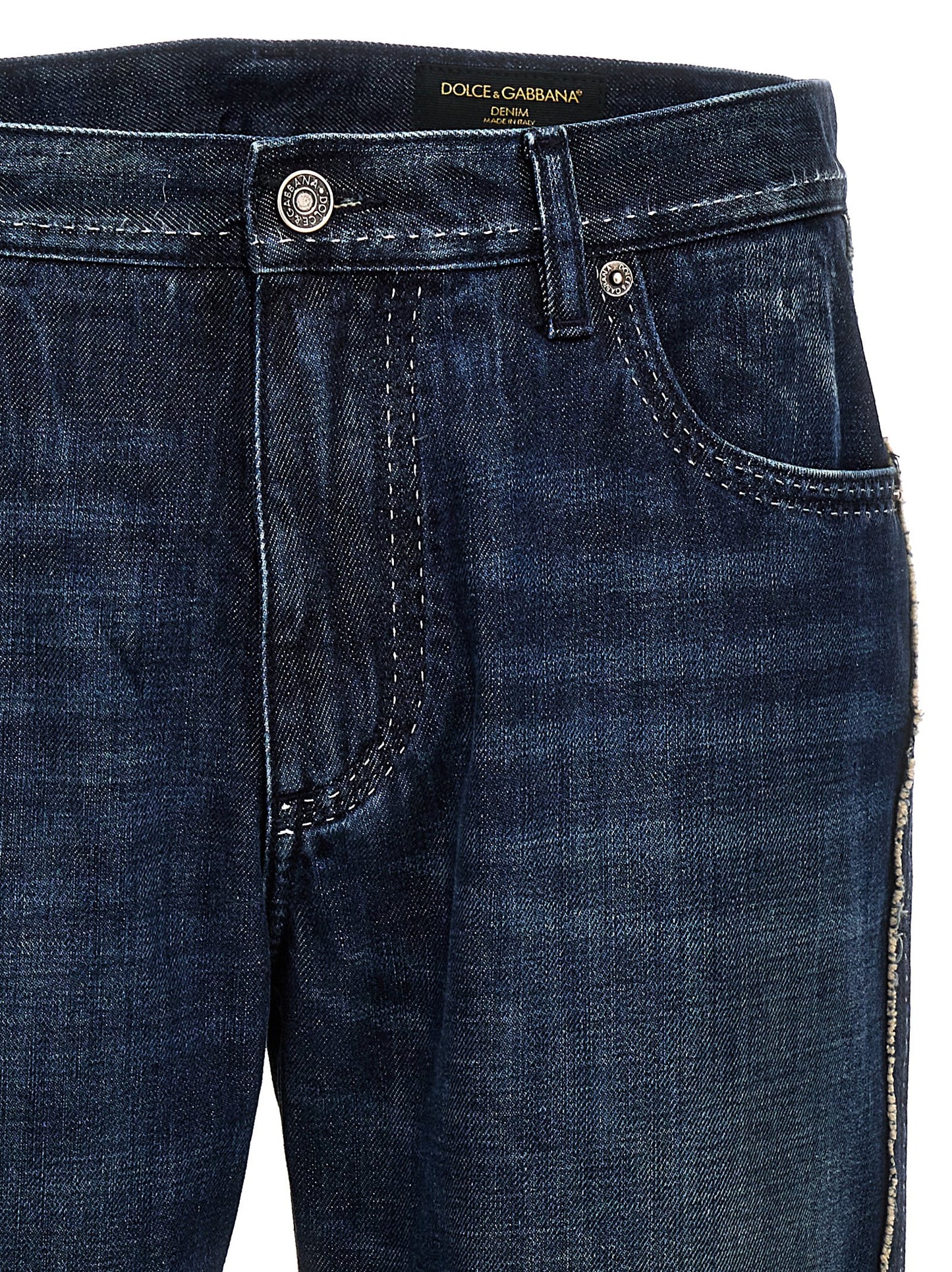 Fringed stitching jeans Jeans