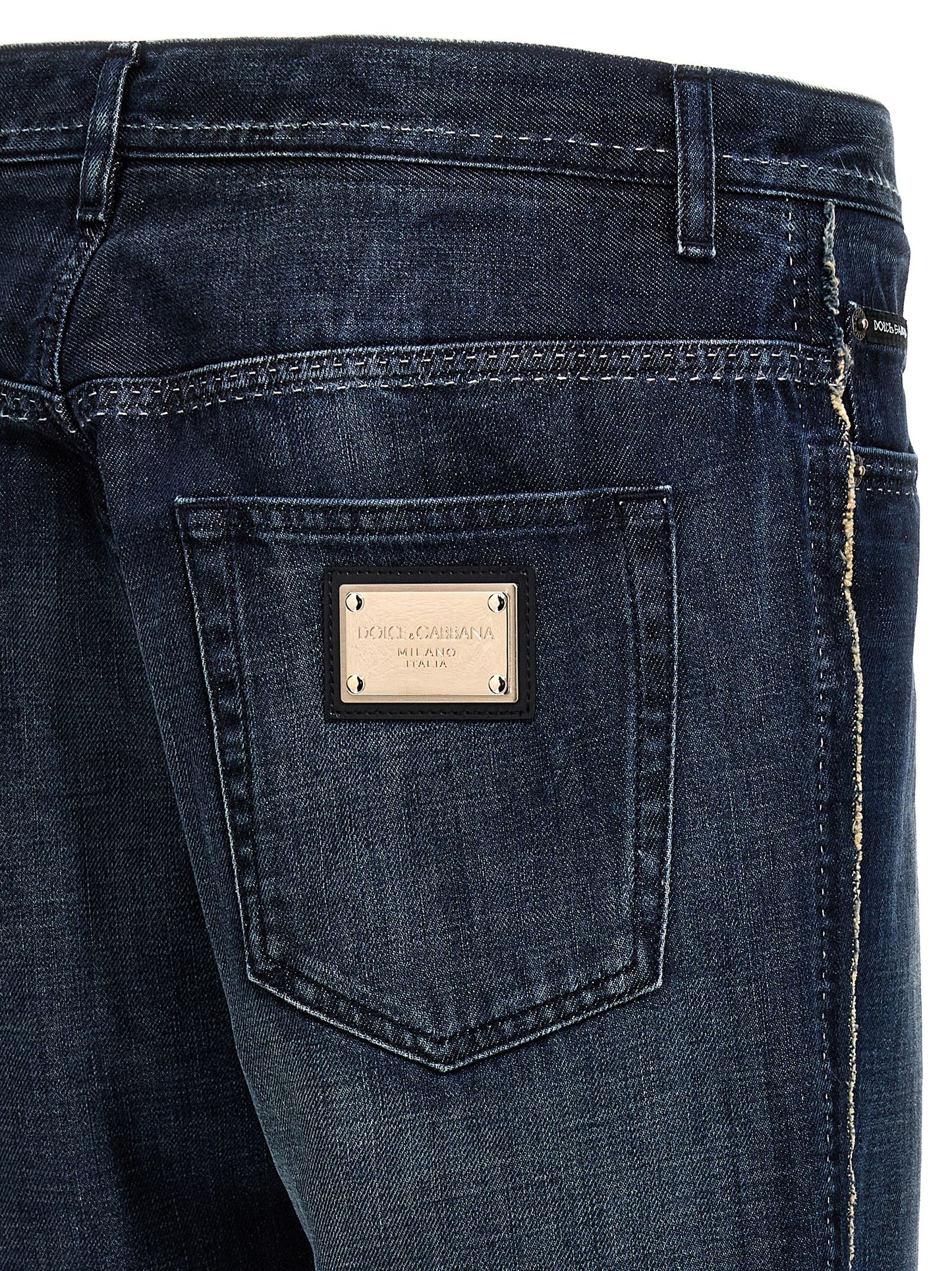 Fringed stitching jeans Jeans