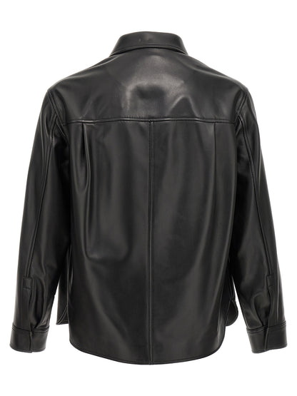 Nappa leather overshirt Down jacket, Parka, Casual jackets