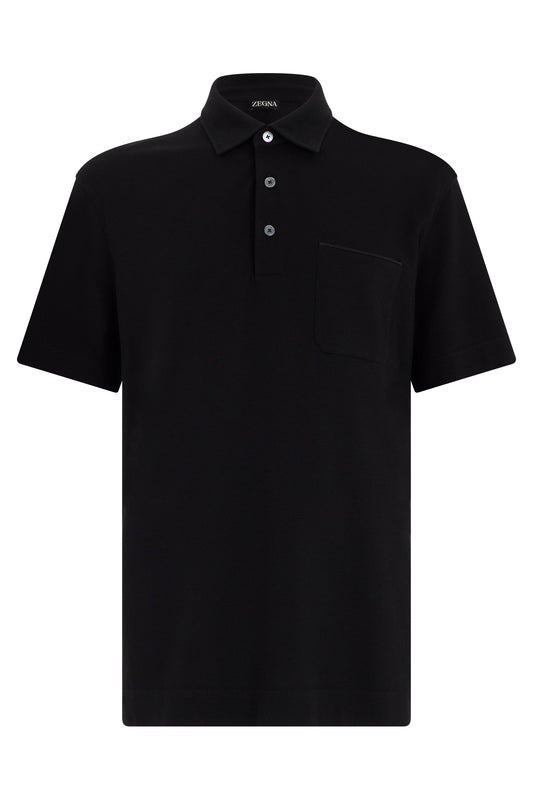 Zegna Short sleeve polo in cotton