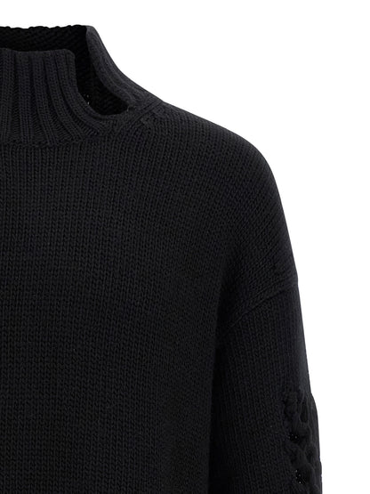 Macramé insert sweater Sweater, cardigans