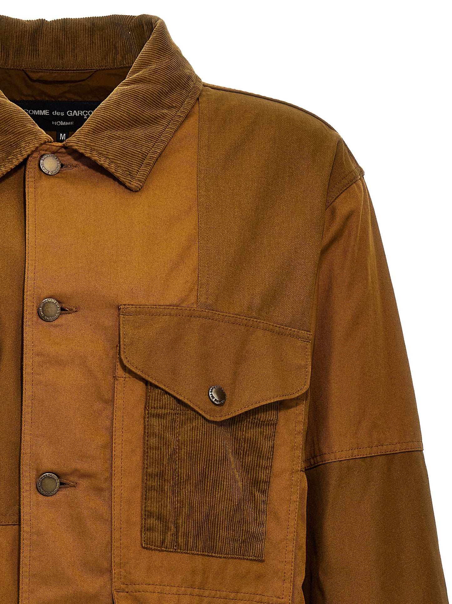 Ribbed velvet insert canvas jacket Piumini, Parka, Giacche casual