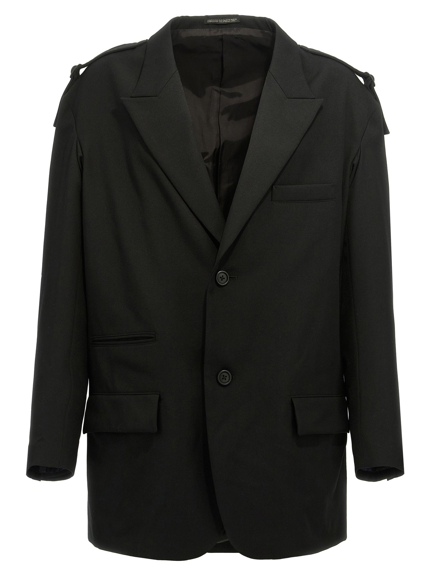 Single-breasted blazer with strap detail Blazer