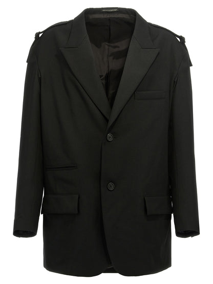 Single-breasted blazer with strap detail Blazer