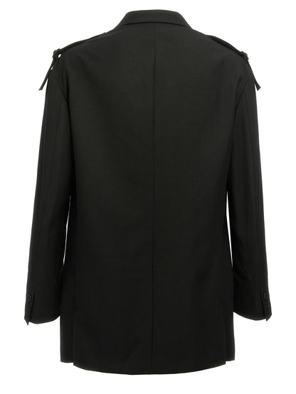 Single-breasted blazer with strap detail Blazer