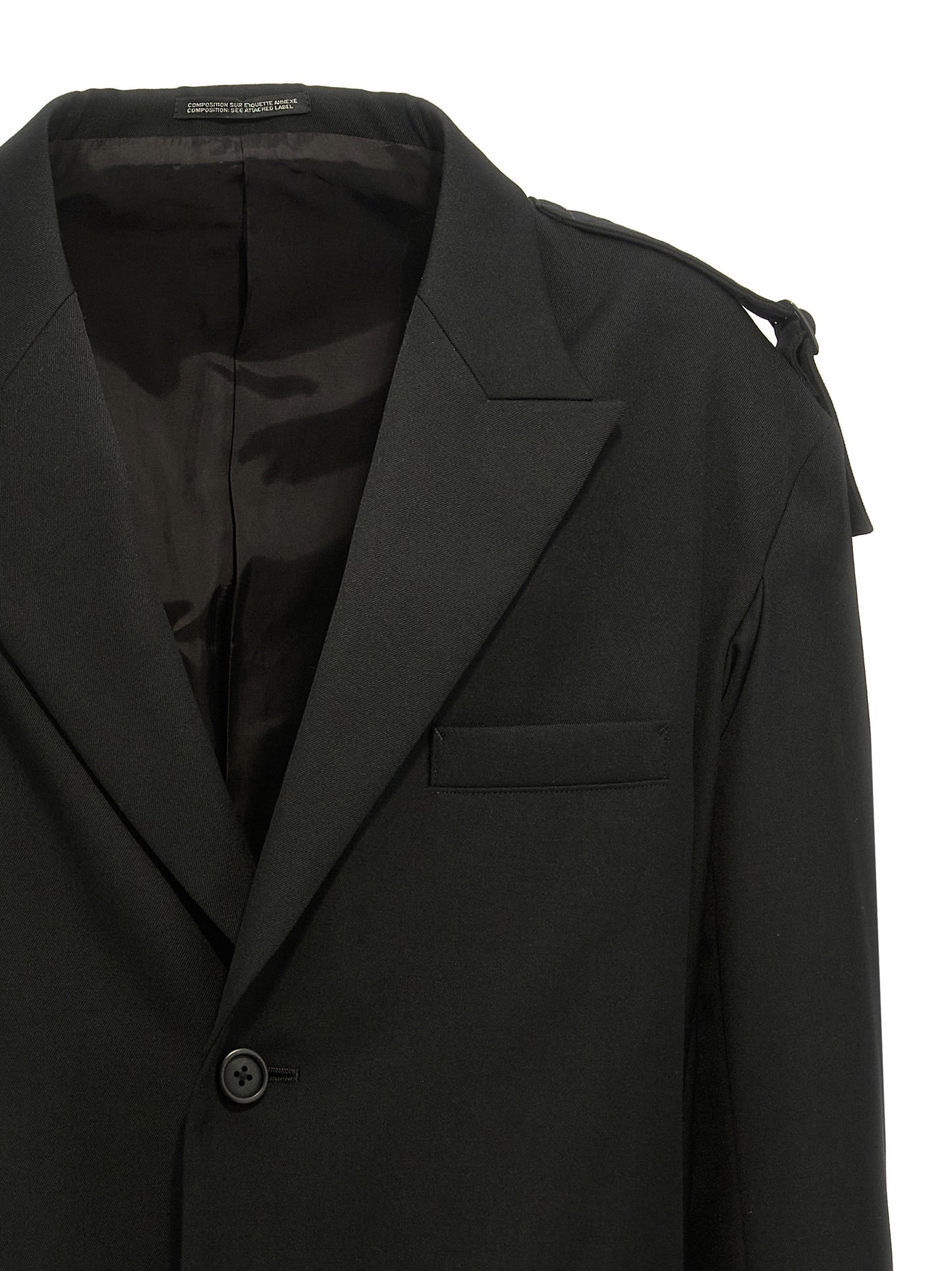 Single-breasted blazer with strap detail Blazer