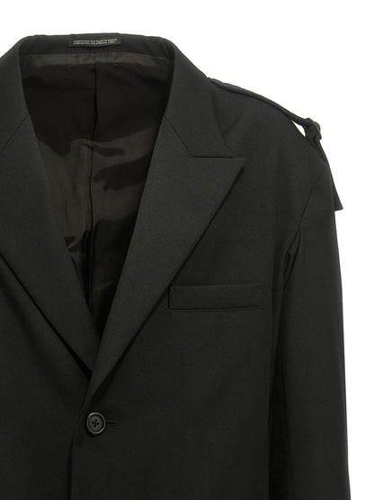 Single-breasted blazer with strap detail Blazer