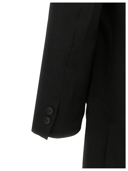 Single-breasted blazer with strap detail Blazer