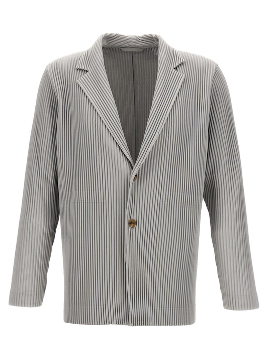 Single-breasted pleated blazer Blazer